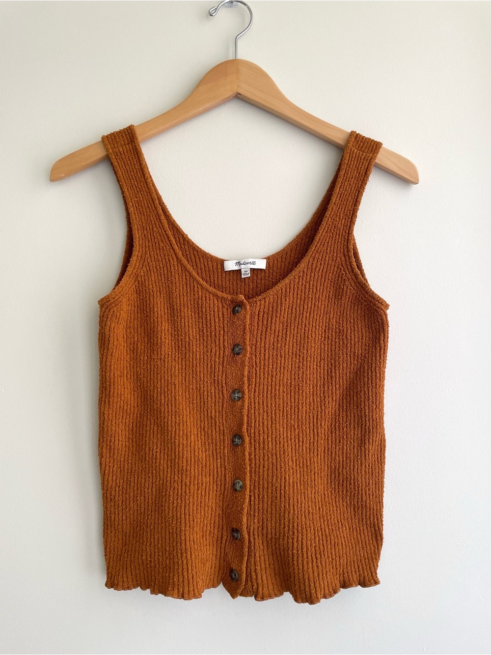 Madewell Button-Front Boho Ribbed Tank